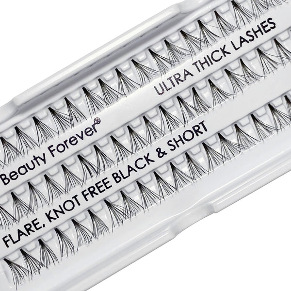 Beauty Forever Intense Volume Ultra Thick Lashes in 7 Ply Flare Black & Short Lash