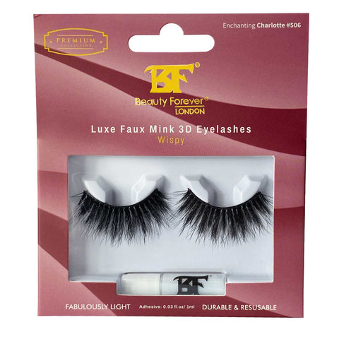 Luxe Faux Mink 3D Eyelashes - Enchanting Charlotte #506 (Wispy)