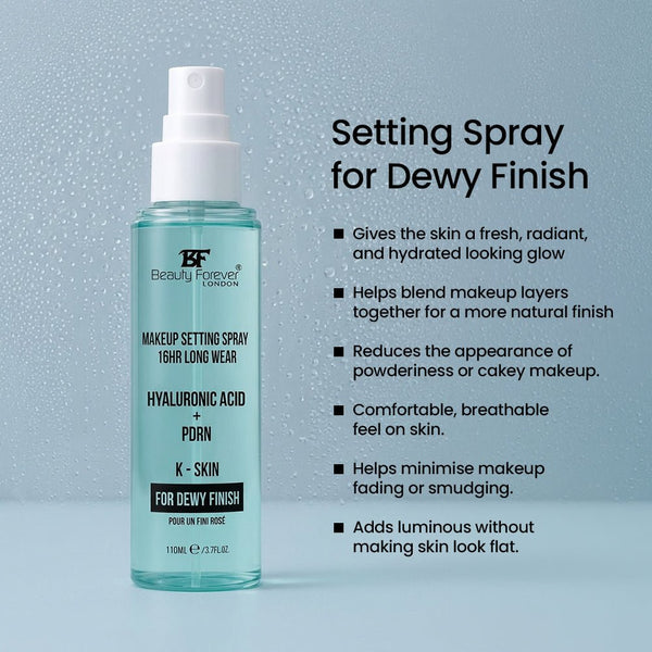 Beauty Forever 12Hr Makeup Setting Spray for Dewy Finish - Beauty Forever London