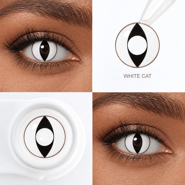 White Cat Eye Color Contact Lenses - Beauty Forever London