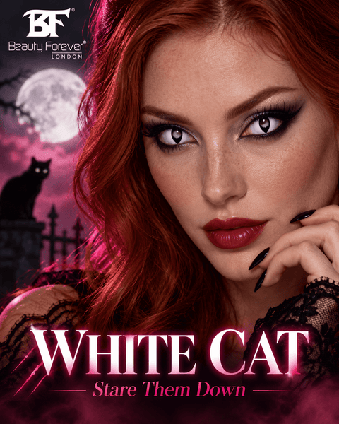 White Cat Eye Color Contact Lenses - Beauty Forever London