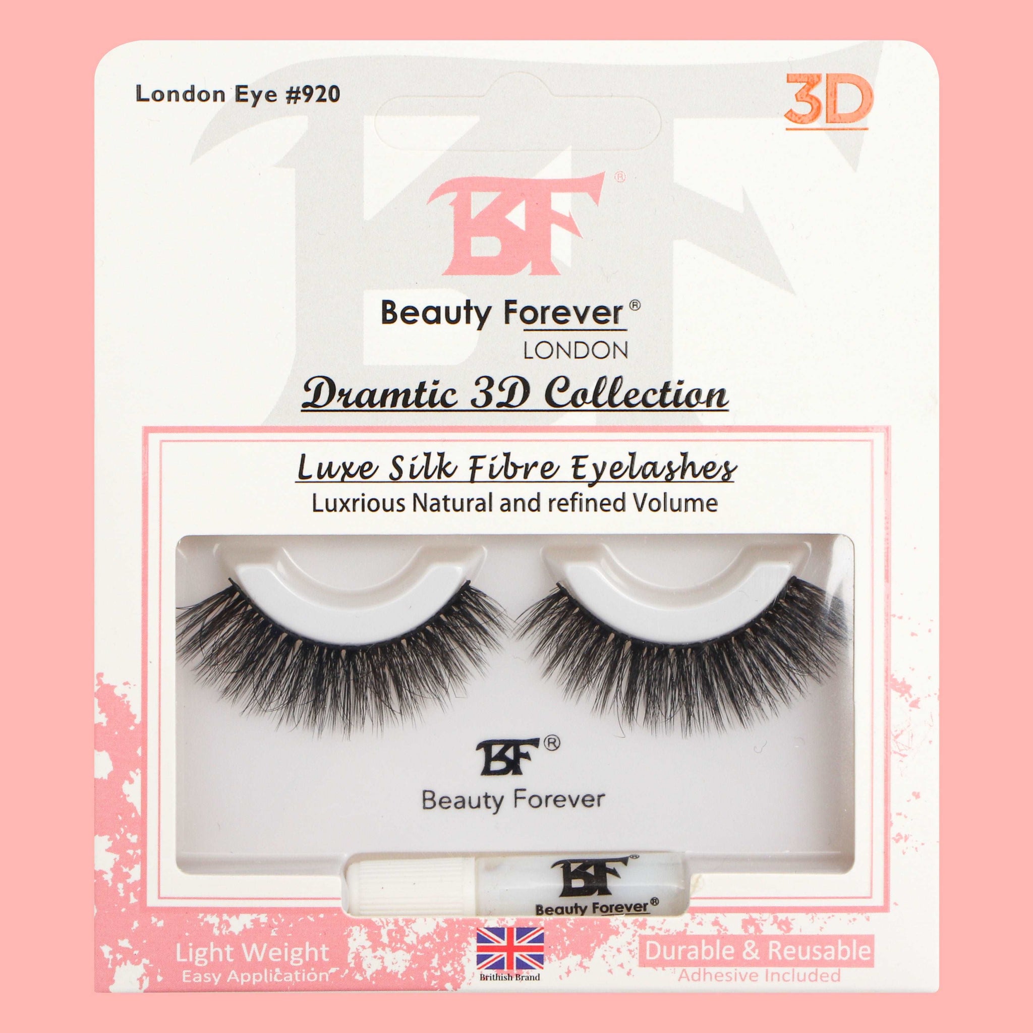 Beauty Forever Luxe Silk Fibre 3D Eyelashes in London Eye #920