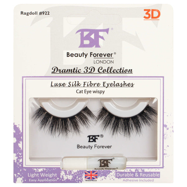 Beauty Forever Luxe Silk Fibre 3D Eyelashes in Rag Doll #922