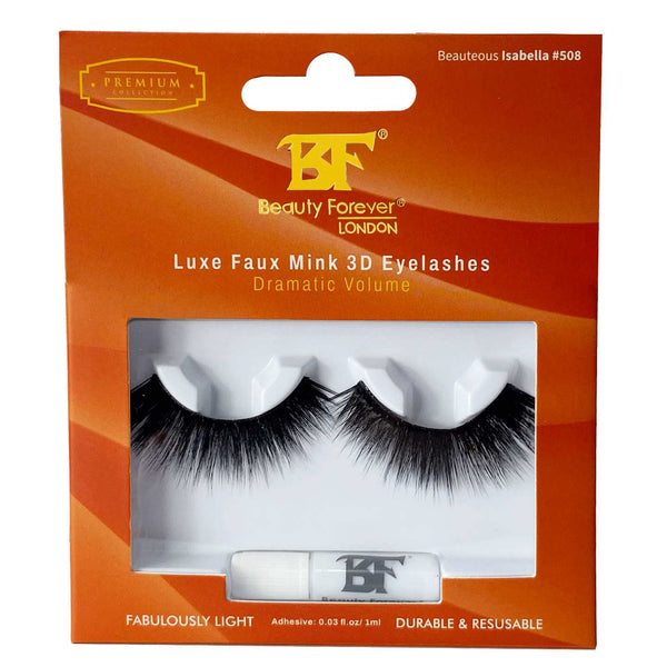 Beauty Forever Luxe Faux Min 3D Eyelashes in Beauteous Isabella #508