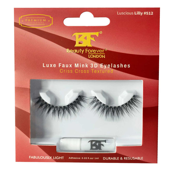 Beauty Forever Luxe Faux Mink 3D Eyelashes in Luscious Lilly #512