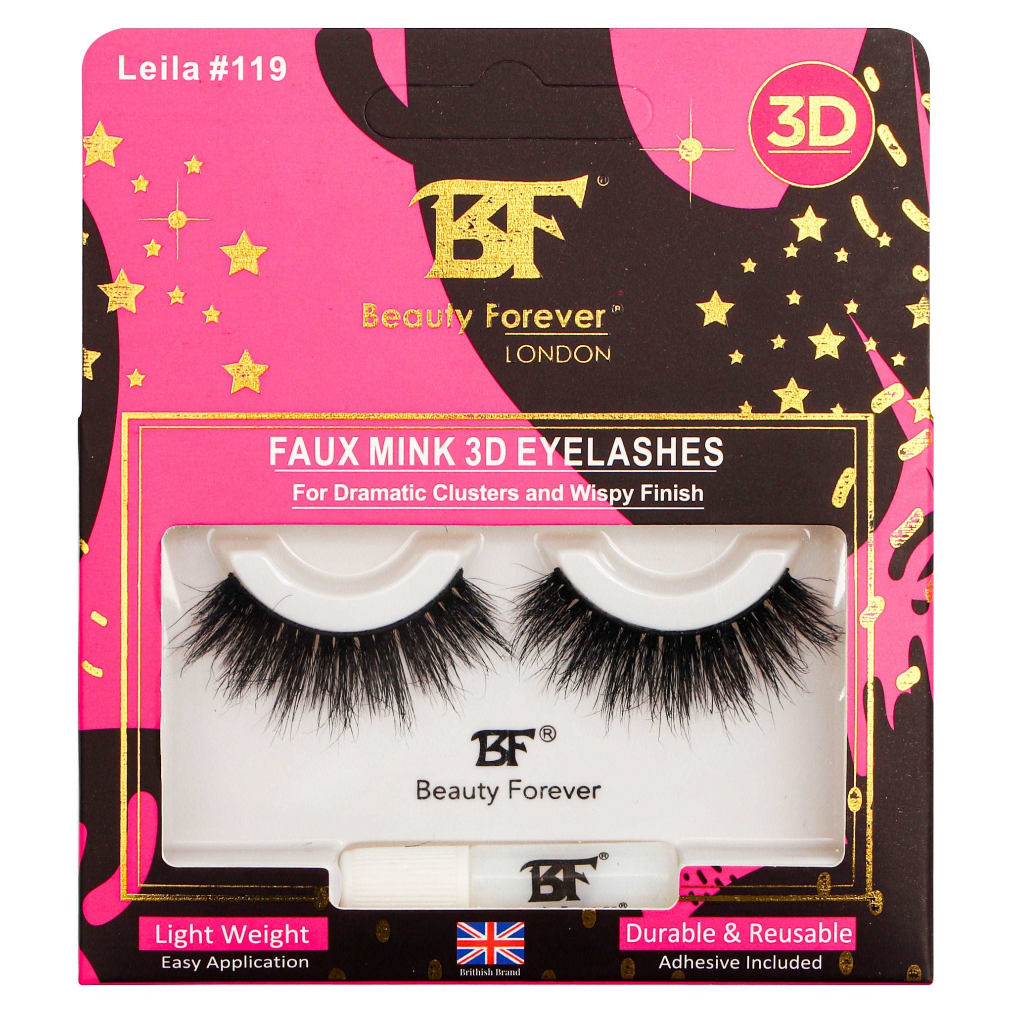 Beauty Forever Faux Mink 3D False Eyelashes in Leila #119