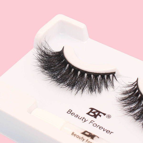 Beauty Forever Faux Mink 3D False Eyelashes in Ebony #120