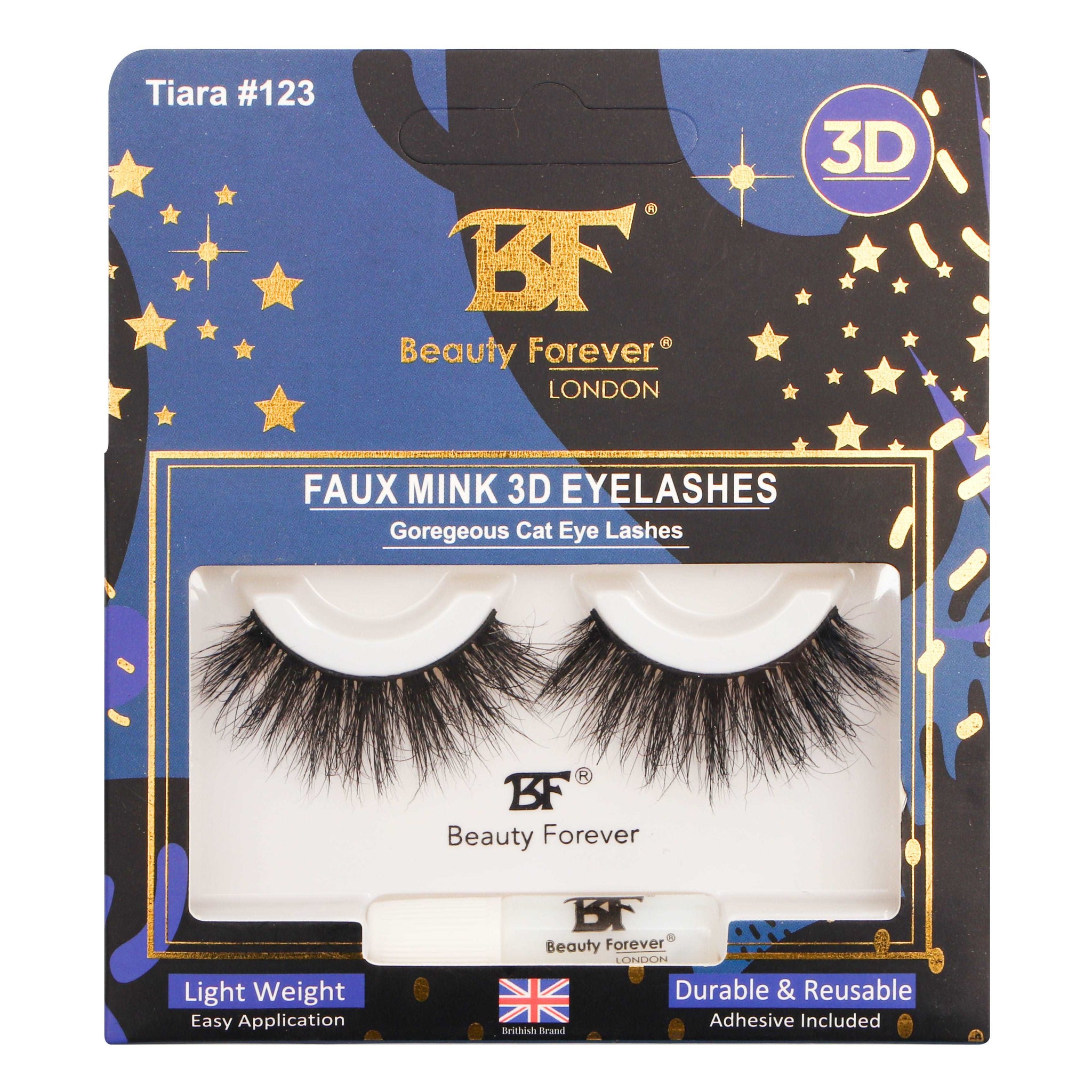 Beauty Forever Faux Mink 3D False Eyelashes in Tira #123