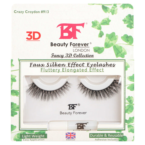 Beauty Forever Faux Silken 3D Eyelashes In Crazy Croydon Effect #913