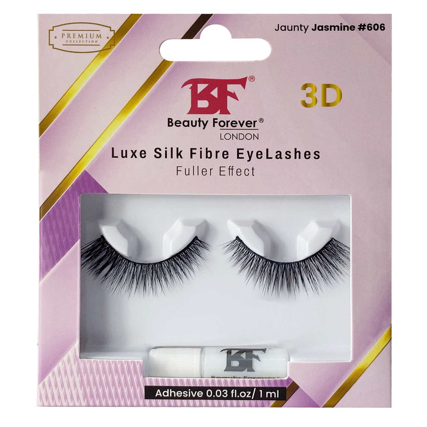 Beauty Forever Luxe Silk Fibre 3D Eyelashes in Jaunty Jasmine #606